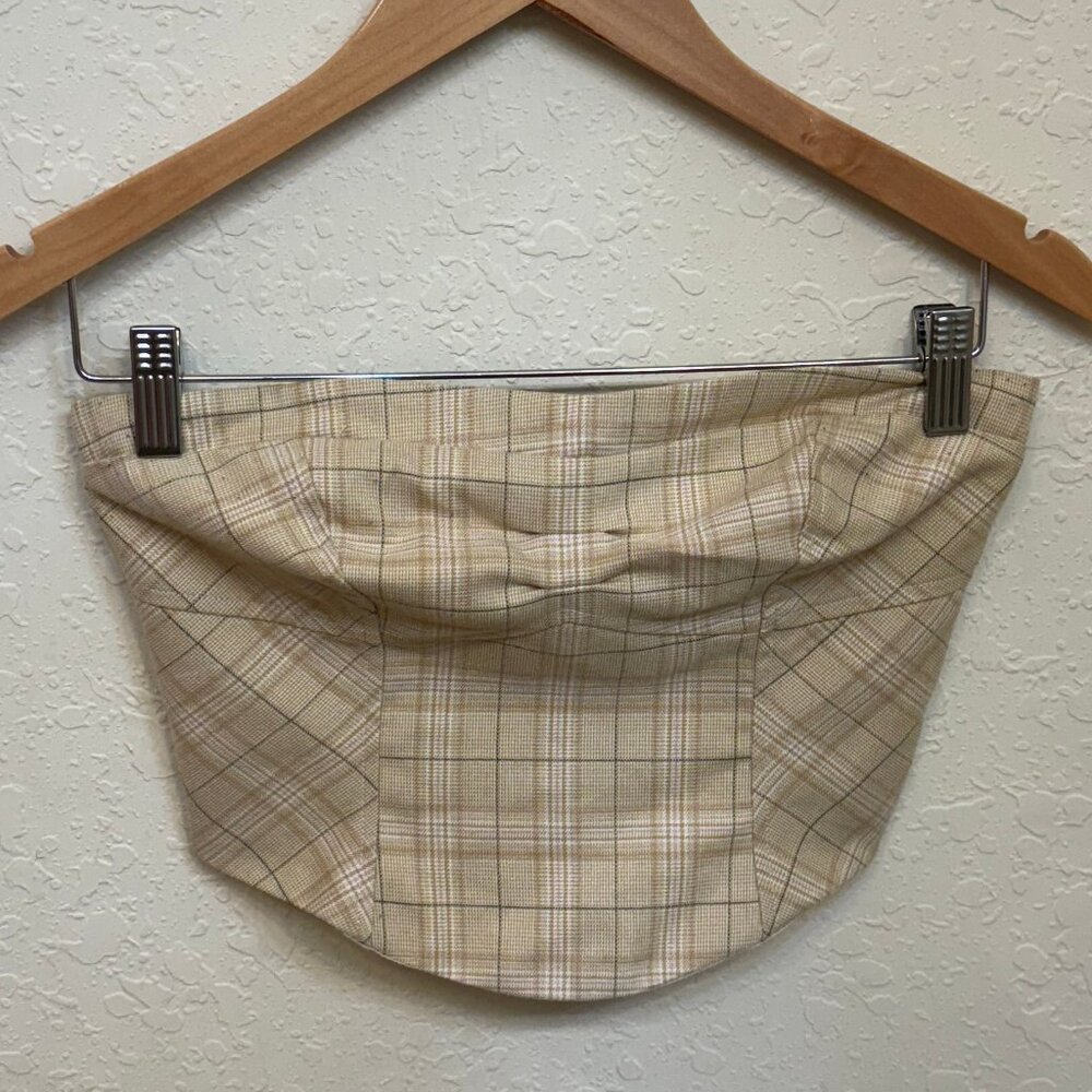 Free People Out West Plaid Corset Top